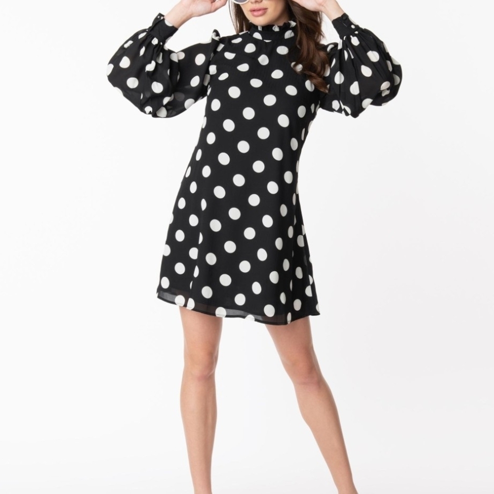 Polka Dot 60s Style Mini Dress By Smak Parlour
